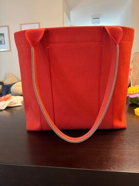 Rothy’s Orange  Tote Bag with Dual Shoulder Straps and zip closure
